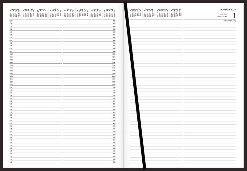 Collins A4 Interleaved Appointment Diary Even Year