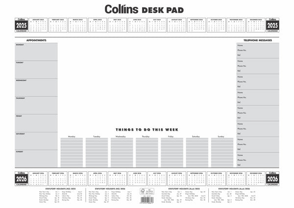 Collins A2 Executive 50lf Desk Pad