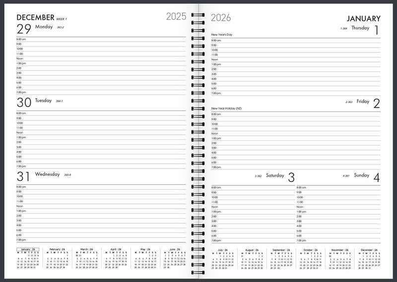 Collins Boston A43 Week to View Diaries Even Year