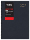 Collins Boston Diary A51 Day To Page Diary Wiro 2027#Colour_NAVY