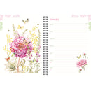 Collins Wiro Week To View J. Brinkman Pink Flower Series 2027 Diary