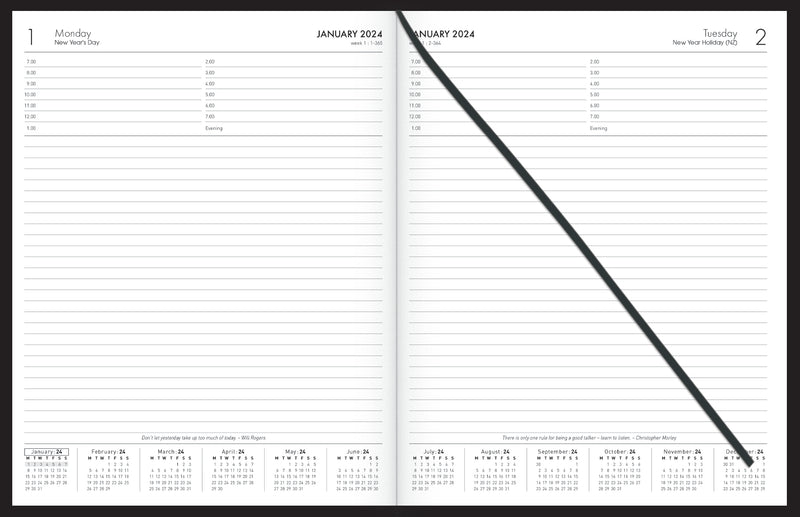 Collins BD1081 Business Diary Day To Page Black