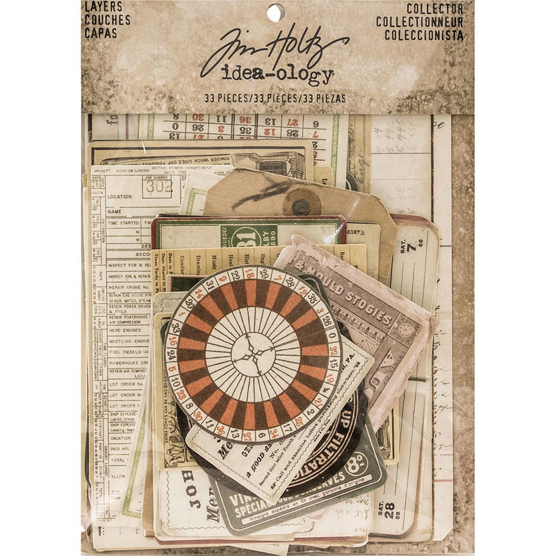 Tim Holtz Idea-Ology Layers Cards 33 Pieces