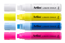 Artline Liquid Chalk Marker Dry Wipe Assorted Wallet Of 4