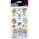 American Crafts Sticko Wildflowers 12 Piece Sticker Pack