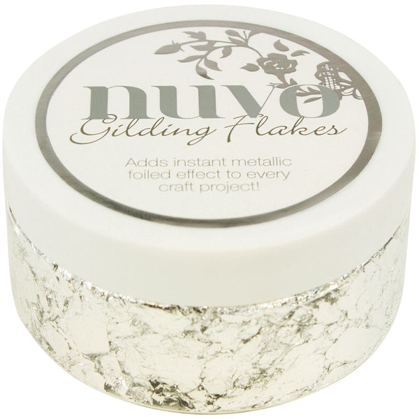 Nuvo Gilding Flakes 6.8oz#Colour_SILVER BULLION