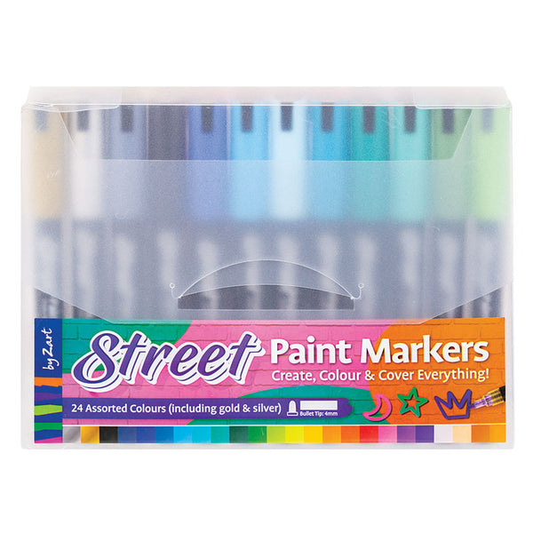 Zart Street Paint Markers Assorted Colours Pack of 24