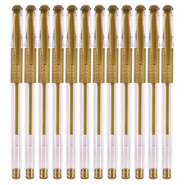 Basics by Zart Gel Pens Set of 12#Colour_GOLD