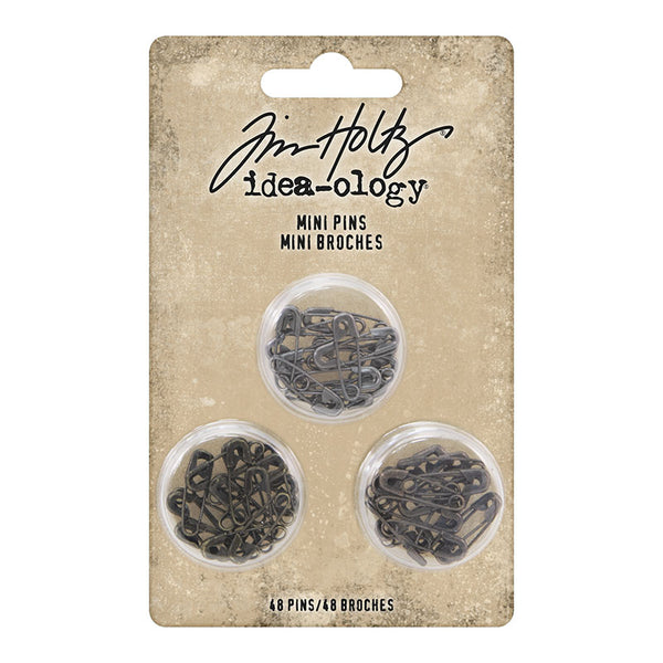 Tim Holtz Idea-Ology Mini Safety Pins 48 Pieces