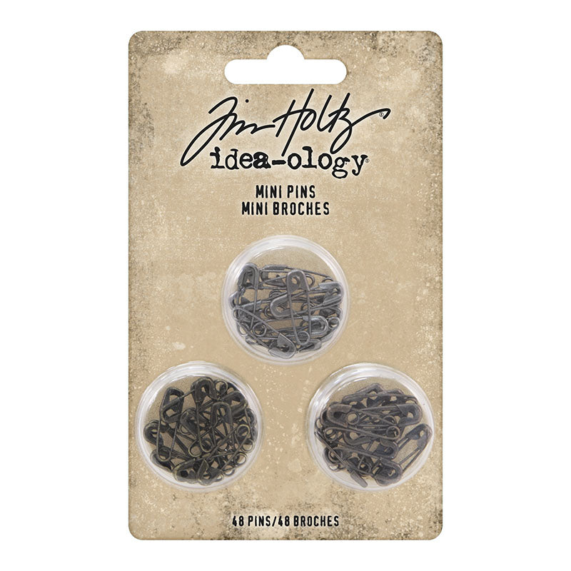 Tim Holtz Idea-Ology Mini Safety Pins 48 Pieces