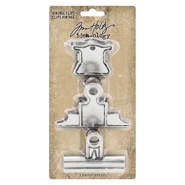 Tim Holtz Idea-Ology Vintage Clips 3 Pieces