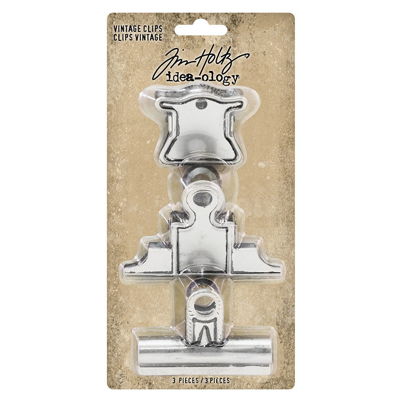 Tim Holtz Idea-Ology Vintage Clips 3 Pieces
