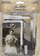 Tim Holtz Idea-Ology Found Relative Vintage Portraits 45 Pieces