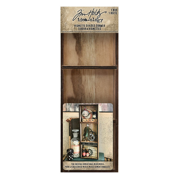 Tim Holtz Idea-Ology Vignette 3 Compartment Divided Drawer
