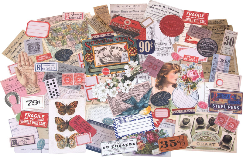 Tim Holtz Idea-Ology Keepsakes Ephemera Die Cuts Pack of 95 Pieces