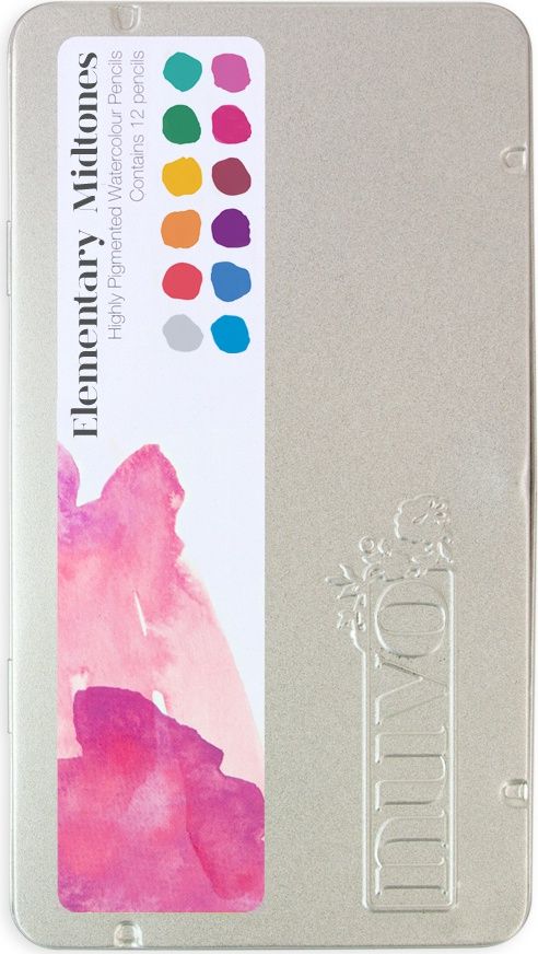 Nuvo Elementary Midtones Watercolour Pencils Set of 12