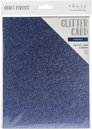 Craft Perfect Iridescent Glitter Cardstock 8.5"X11" Pack of 5 Cobalt Blue