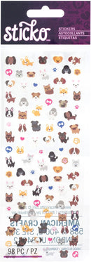 American Crafts Sticko Tiny Dogs 98 Piece Sticker Pack