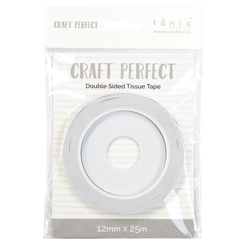 Craft Perfect .47"X27.3yds Clear Double-Sided Tissue Tape 