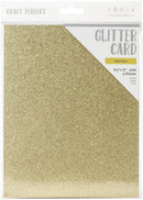 Craft Perfect Glitter Cardstock 8.5"X11" Pack of 5 Gold Dust
