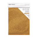 Craft Perfect Glitter Cardstock 8.5"X11" Pack of 5 Welsh Gold