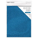 Craft Perfect Glitter Cardstock 8.5"X11" Pack of 5 Midnight Topaz