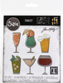 Sizzix by Tim Holtz Happy Hour Thinlits Dies 24 Pieces