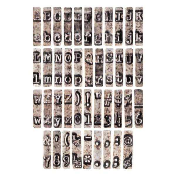Tim Holtz Idea-Ology Type Chips 42 Pieces