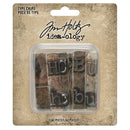 Tim Holtz Idea-Ology Type Chips 42 Pieces
