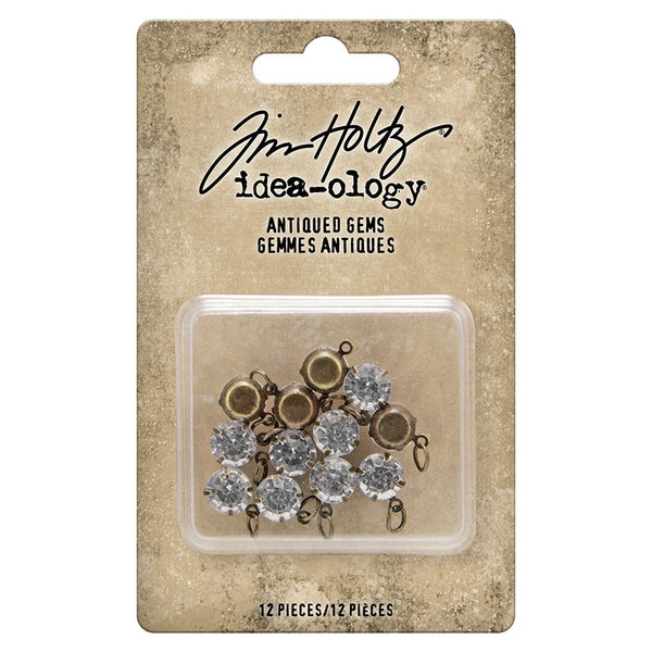 Tim Holtz Idea-Ology Antiqued Gems 12 Pieces