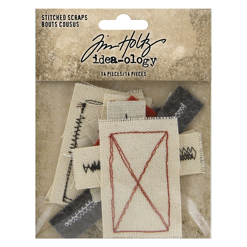 Tim Holtz Idea-Ology Stitched Scraps 14 Pieces