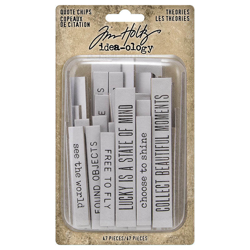 Tim Holtz Idea-Ology Quote Chips Theories 47 Pieces
