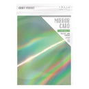 Craft Perfect Iridescent Mirror Cardstock 8.5"X11" Pack of 5 Water Sprite