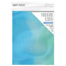 Craft Perfect Iridescent Mirror Cardstock 8.5"X11" Pack of 5 Marina Mist