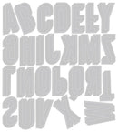 Sizzix by Tim Holtz Alphanumeric Shadow Uppercase Thinlits Dies 26 Pieces