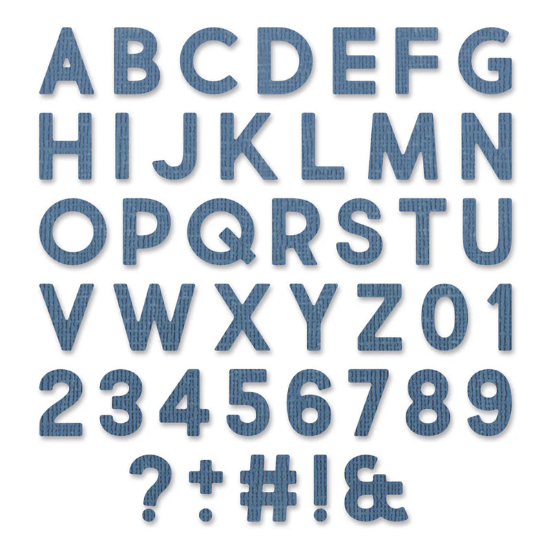 Sizzix by Tim Holtz Alphanumeric Bold Thinlits Dies 80 Pieces