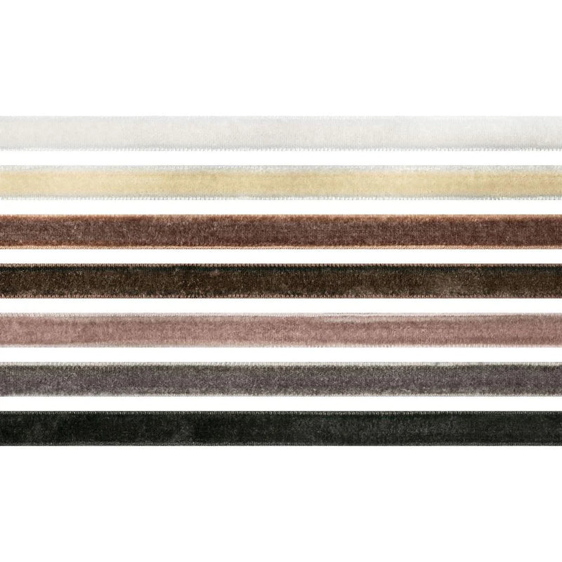 Tim Holtz Idea-Ology Velvet Trims Neutral 7 Pieces