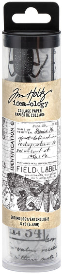 Tim Holtz Idea-Ology Collage Paper 6"X6yds Entomology