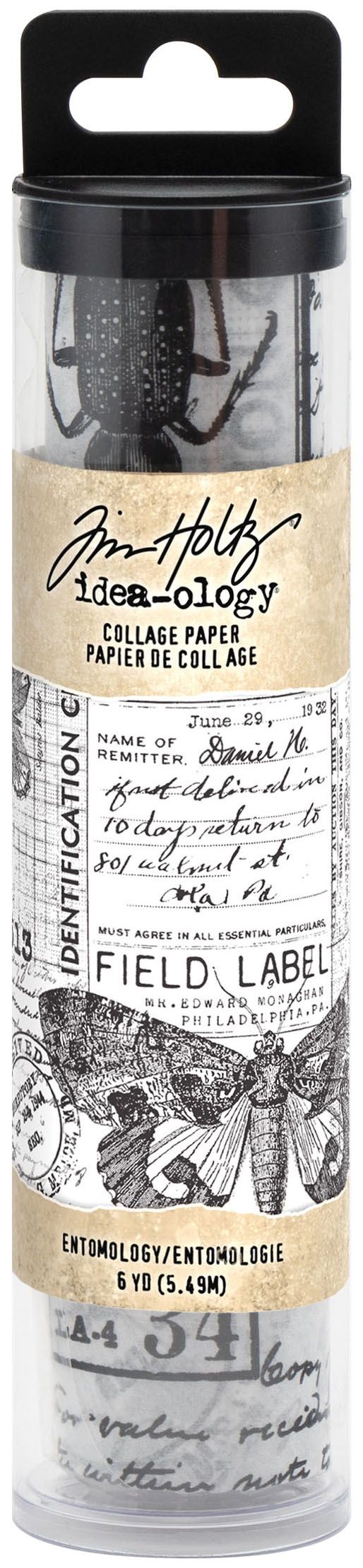 Tim Holtz Idea-Ology Collage Paper 6"X6yds Entomology
