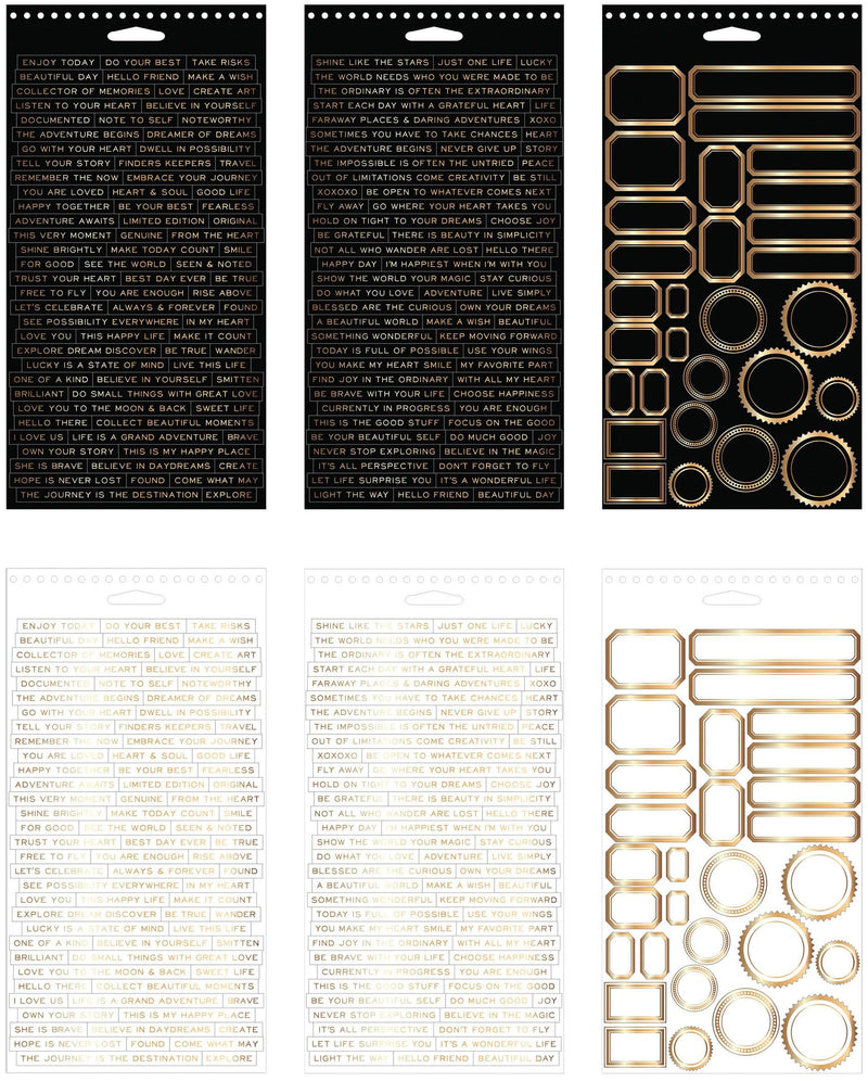 Tim Holtz Idea-Ology Spiral Bound 4.5"X8.5" Metallic Sticker Book 354 Pieces