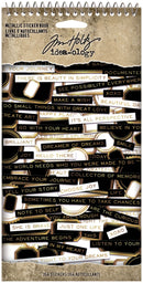 Tim Holtz Idea-Ology Spiral Bound 4.5"X8.5" Metallic Sticker Book 354 Pieces