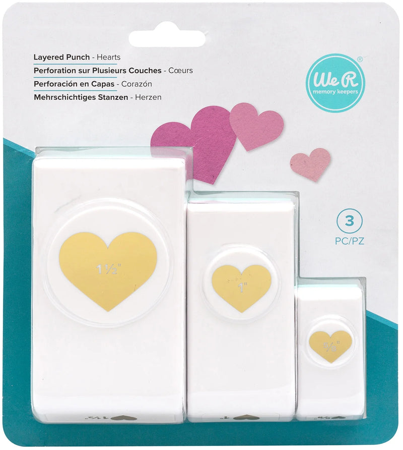 We R Memory Keepers 3 Piece Nesting Heart Punch