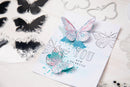 Sizzix By 49 And Market A5 Clear Stamps with Framelits Dies Painted Pencil Butterflies 10 Pieces