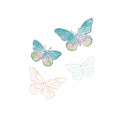 Sizzix By 49 And Market A5 Clear Stamps with Framelits Dies Painted Pencil Butterflies 10 Pieces