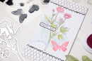 Sizzix By 49 And Market A5 Clear Stamps with Framelits Dies Painted Pencil Botanical 7 Pieces