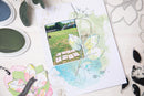 Sizzix By 49 And Market A5 Clear Stamps with Framelits Dies Painted Pencil Leaves 11 Pieces