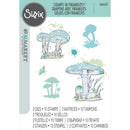Sizzix By 49 And Market A5 Clear Stamps with Framelits Dies Painted Pencil Mushrooms 12 Pieces