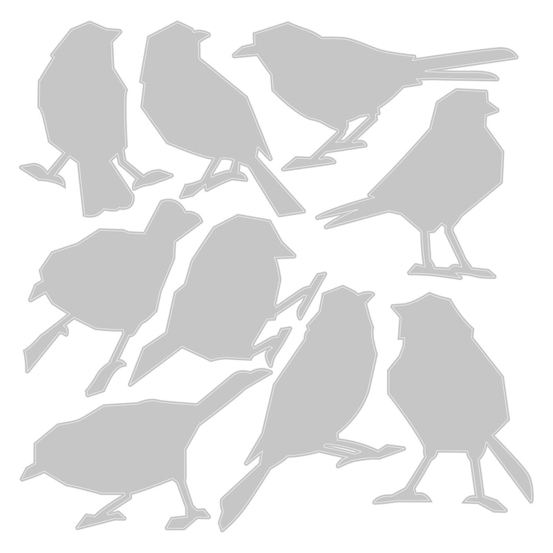 Sizzix by Tim Holtz Silhouette Birds Thinlits Dies