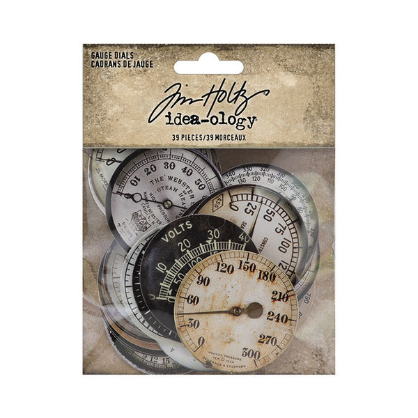 Tim Holtz Idea-Ology Gauge Dials 39 Pieces