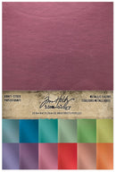 Tim Holtz Idea-Ology Kraft-Stock Stack 6"X9" Metallic Colours Cardstock Pad of 24 Sheets